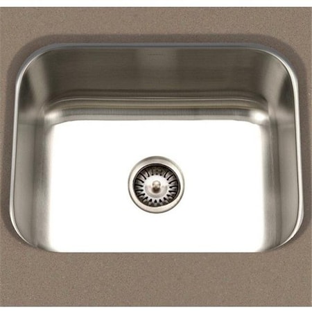 Cantrio Koncepts KSS-516 Single Basin Undermont Kitchen Sink - Stainless Steel KSS-516